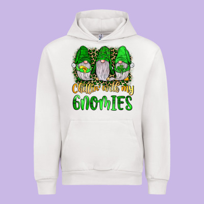 St Patrick S Chillin With My Gnomies Urban Hoodie Designed By Jahusdesignshop