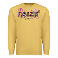 Antique Gold It's Freezin Season Pink Christmas Premium Sweatshirt - RanaPortraitStore
