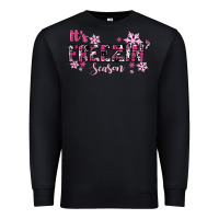 Black It's Freezin Season Pink Christmas Premium Sweatshirt - RanaPortraitStore
