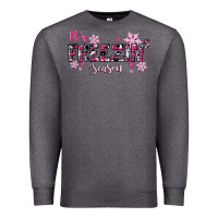Charcoal Heather It's Freezin Season Pink Christmas Premium Sweatshirt - RanaPortraitStore