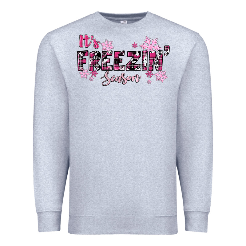 It's Freezin Season Pink Christmas Premium Sweatshirt by RanaPortraitStore | Teevron