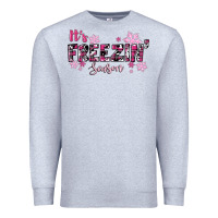 Heather Grey It's Freezin Season Pink Christmas Premium Sweatshirt - RanaPortraitStore