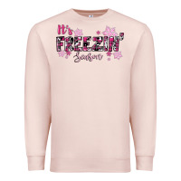 Pale Pink It's Freezin Season Pink Christmas Premium Sweatshirt - RanaPortraitStore