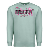 Seafoam It's Freezin Season Pink Christmas Premium Sweatshirt - RanaPortraitStore