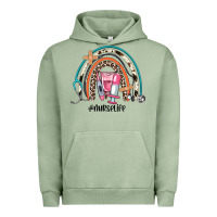 Pigment Oil Green nurse life rainbow Urban Hoodie - JahusDesignShop