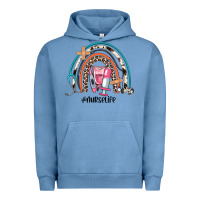 Pigment Pebble Blue nurse life rainbow Urban Hoodie - JahusDesignShop