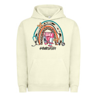 Pigment Pistachio nurse life rainbow Urban Hoodie - JahusDesignShop