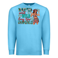 Ocean Blue wanted and wild long live cowgirls Premium Sweatshirt - texasbilliewilder