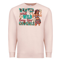 Pale Pink wanted and wild long live cowgirls Premium Sweatshirt - texasbilliewilder
