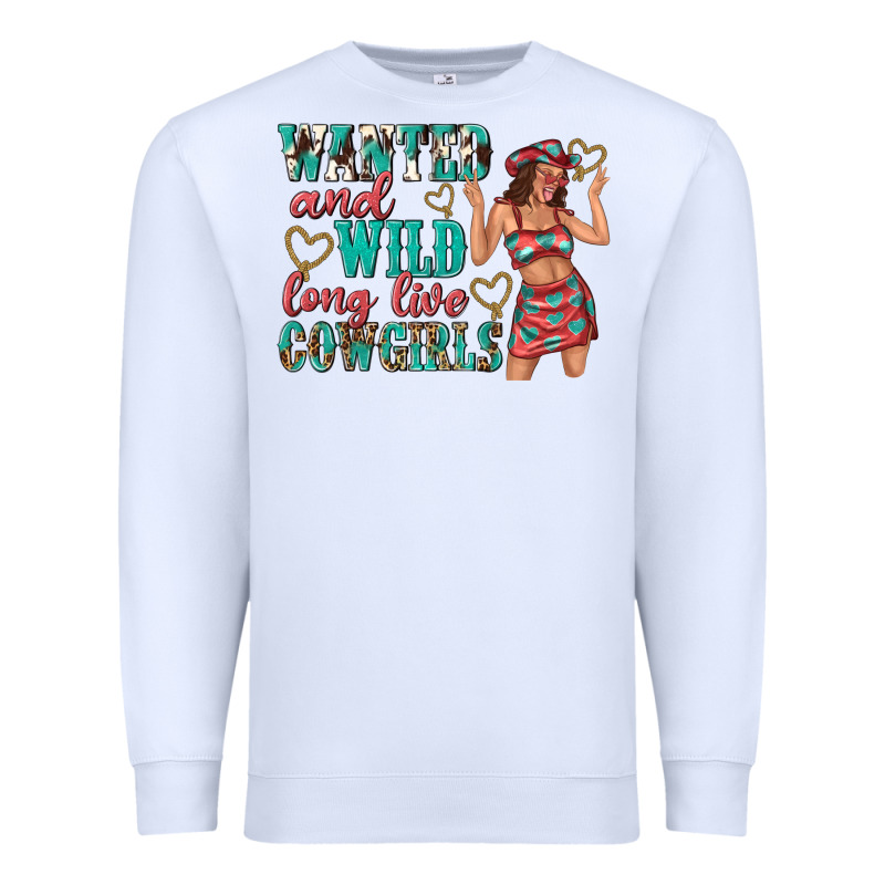 Wanted And Wild Long Live Cowgirls Premium Sweatshirt by texasbilliewilder | Teevron