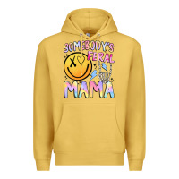 Antique Gold somebody's feral mama Premium Hoodie - JahusDesignShop