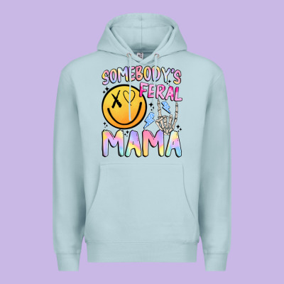 Somebody's Feral Mama Premium Hoodie Designed By Jahusdesignshop