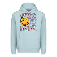 Blue Mist somebody's feral mama Premium Hoodie - JahusDesignShop