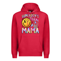Cardinal somebody's feral mama Premium Hoodie - JahusDesignShop