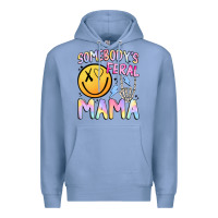Colony Blue somebody's feral mama Premium Hoodie - JahusDesignShop
