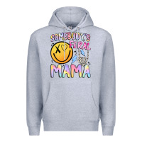 Heather Grey somebody's feral mama Premium Hoodie - JahusDesignShop
