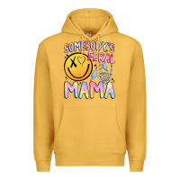 Mustard somebody's feral mama Premium Hoodie - JahusDesignShop