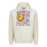 Oatmeal Heather somebody's feral mama Premium Hoodie - JahusDesignShop