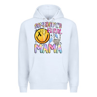 White somebody's feral mama Premium Hoodie - JahusDesignShop