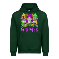 Forest Green mardi gras chillin' with my gnomies Urban Hoodie - JahusDesignShop
