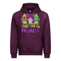 Mauve Wine mardi gras chillin' with my gnomies Urban Hoodie - JahusDesignShop