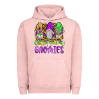 Pigment Salmon mardi gras chillin' with my gnomies Urban Hoodie - JahusDesignShop