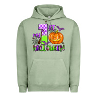Pigment Oil Green my first halloween pumpkin Urban Hoodie - AdoDesignShop