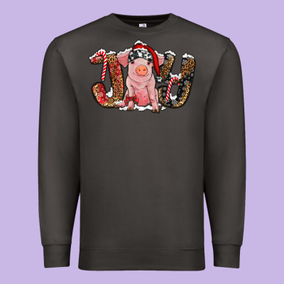 Premium Sweatshirt Christmas Joy With Pig