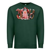 Sports Green Christmas Joy With Pig Premium Sweatshirt - RanaPortraitStore