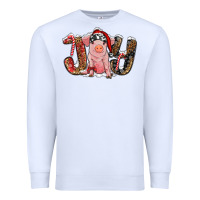 White Christmas Joy With Pig Premium Sweatshirt - RanaPortraitStore