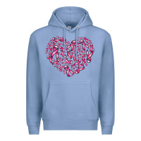 Colony Blue breast cancer ribbon heart Premium Hoodie - AdoDesignShop