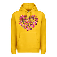 Lemon breast cancer ribbon heart Premium Hoodie - AdoDesignShop