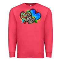 Cardinal autism hearts Premium Sweatshirt - Zillion Design Studio