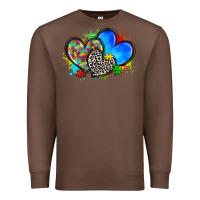 Chestnut autism hearts Premium Sweatshirt - Zillion Design Studio