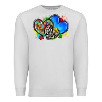 Dove Grey autism hearts Premium Sweatshirt - Zillion Design Studio