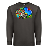 Smoke autism hearts Premium Sweatshirt - Zillion Design Studio