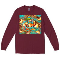 Burgundy just peachy peach tumbler Long Sleeve Tee - BarkalooDesign