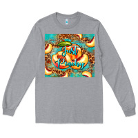 Heather Grey just peachy peach tumbler Long Sleeve Tee - BarkalooDesign
