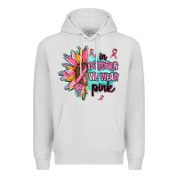 Dove Grey sunflower in october we wear pink Premium Hoodie - AdoDesignShop