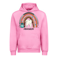 Fuchsia Pink dentallife rainbow Urban Hoodie - JahusDesignShop