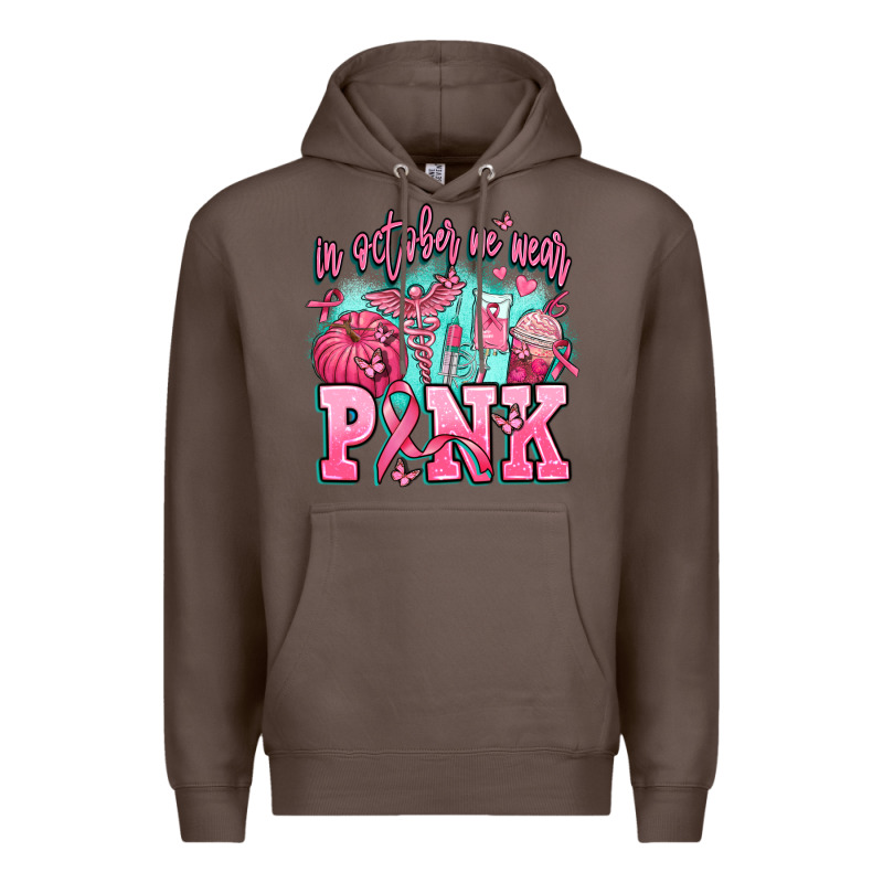 In October We Wear Pink Premium Hoodie by AdoDesignShop | Teevron