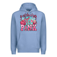 Colony Blue in october we wear pink Premium Hoodie - AdoDesignShop