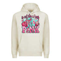 Oatmeal Heather in october we wear pink Premium Hoodie - AdoDesignShop