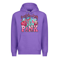 Purple in october we wear pink Premium Hoodie - AdoDesignShop