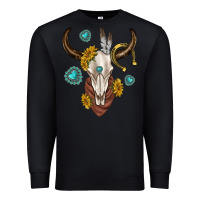 Black western cow skull Premium Sweatshirt - texasbilliewilder