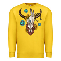 Lemon western cow skull Premium Sweatshirt - texasbilliewilder