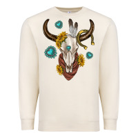 Sandshell western cow skull Premium Sweatshirt - texasbilliewilder