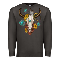 Smoke western cow skull Premium Sweatshirt - texasbilliewilder