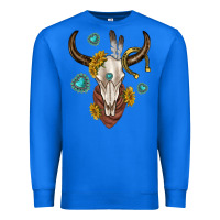 True Royal western cow skull Premium Sweatshirt - texasbilliewilder