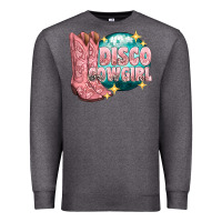 Charcoal Heather western disco cowgirl Premium Sweatshirt - texasbilliewilder